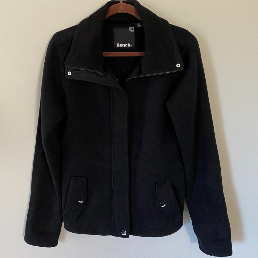 Wool Blend Black Bench Jacket